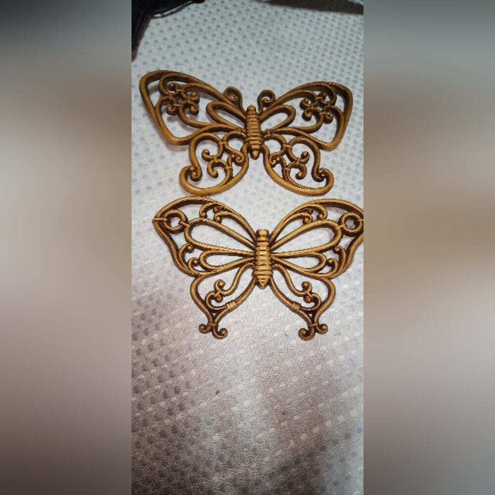 HOMCO EUC VINTAGE BUTTERFLY WALL ART